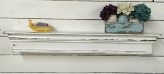 vintage style mantle,  shabby chic floating shelf,  farmhouse mantle,  60 inches 2