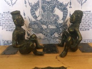 Large Antique Bronze Fertility Statues From Burma.  Oversize Genitalia 5