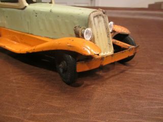 1930s GIRARD TOYS PRESSED STEEL WINDUP and BATTERY OP BIG PIERCE ARROW COUPE TOY 11
