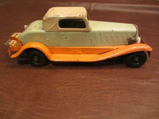 1930s GIRARD TOYS PRESSED STEEL WINDUP and BATTERY OP BIG PIERCE ARROW COUPE TOY 3