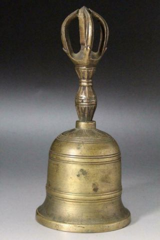 Bt100 Japanese Gokorei (gilt - Bronze Five - Pronged Vajra Bell) Buddhism Handbell