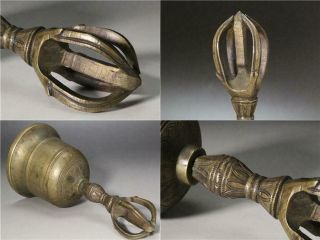 BT100 Japanese GOKOREI (Gilt - bronze Five - pronged Vajra Bell) Buddhism handbell 2