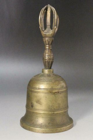 BT100 Japanese GOKOREI (Gilt - bronze Five - pronged Vajra Bell) Buddhism handbell 4