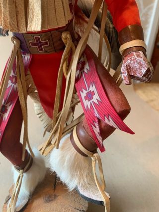 Stunning Vintage Hopi Kachina Doll - Pow Wow Dancer - Native American Folk Art 12