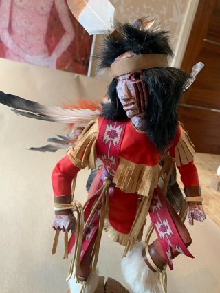 Stunning Vintage Hopi Kachina Doll - Pow Wow Dancer - Native American Folk Art 2