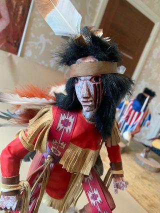 Stunning Vintage Hopi Kachina Doll - Pow Wow Dancer - Native American Folk Art 3