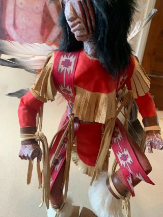 Stunning Vintage Hopi Kachina Doll - Pow Wow Dancer - Native American Folk Art 4