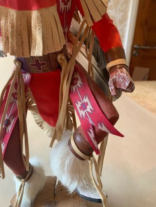 Stunning Vintage Hopi Kachina Doll - Pow Wow Dancer - Native American Folk Art 5