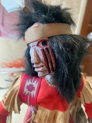 Stunning Vintage Hopi Kachina Doll - Pow Wow Dancer - Native American Folk Art 6