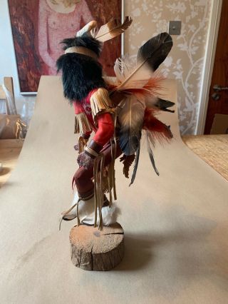 Stunning Vintage Hopi Kachina Doll - Pow Wow Dancer - Native American Folk Art 7