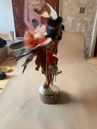 Stunning Vintage Hopi Kachina Doll - Pow Wow Dancer - Native American Folk Art 9