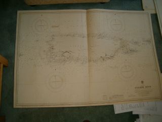 Vintage Admiralty Chart 3408 West Indies - Puerto Rico 1914 Edn