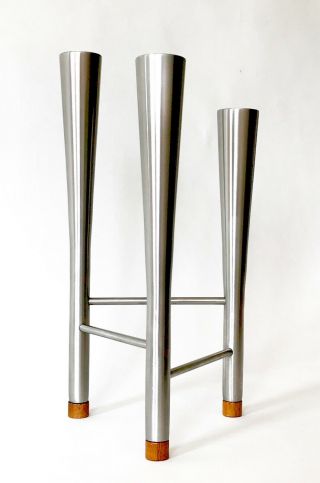 Vintage Robert Welch ' Campden ' Three - Part Candleholder Stainless Steel Old Hall 5
