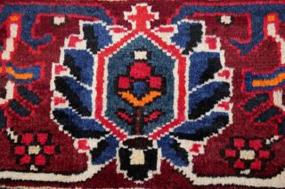 VINTAGE Geometric Bakhtiari Oriental Area Rug Hand - made LIVING ROOM Carpet 9x13 8