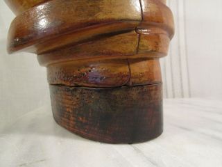Antique Millinery Wooden Puzzle Hat Making Form Mold 1573 Sz 22 6
