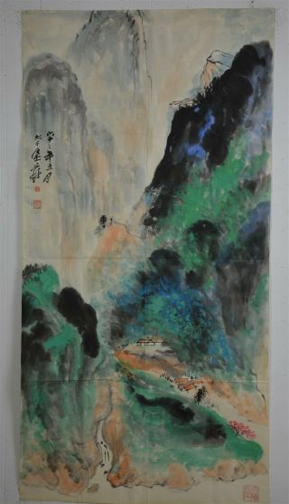 Magnificent Large Chinese Painting Signed Master Zhang Daqian C9651
