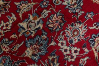 Vintage Traditional Floral RED & LIGHT BLUE Oriental Area Rug Hand - Knotted 9x13 10