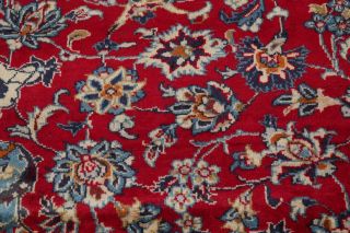 Vintage Traditional Floral RED & LIGHT BLUE Oriental Area Rug Hand - Knotted 9x13 8