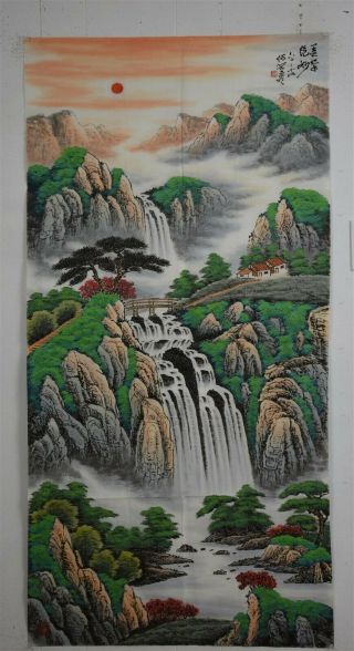 Stunning Large Chinese Painting Signed Master He Haixia A9909