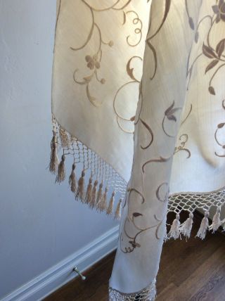 SILK Embroidered Piano Shawl 11