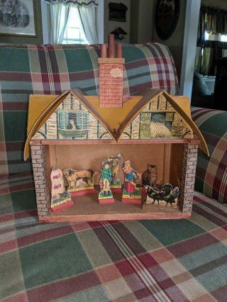 Bliss House That Jack Built Paper Litho On Wood Toy
