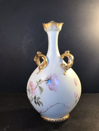 A French Porcelain Limoges Vase All Handpainted And Gilded Circa 1925 2