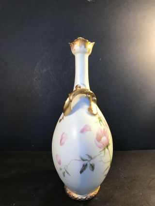 A French Porcelain Limoges Vase All Handpainted And Gilded Circa 1925 3