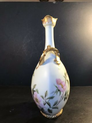A French Porcelain Limoges Vase All Handpainted And Gilded Circa 1925 4