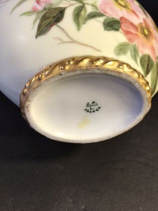 A French Porcelain Limoges Vase All Handpainted And Gilded Circa 1925 6