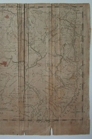 Rare 18th century map Pennsylvania O.  Carleton 1793 3