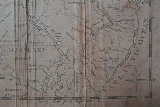 Rare 18th century map Pennsylvania O.  Carleton 1793 6
