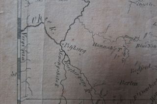 Rare 18th century map Pennsylvania O.  Carleton 1793 8