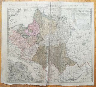 Homann: Huge Map Poland Regni Poloniae - 1740