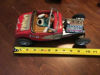 Three Large Vintage Yonezawa/ Nomura Tin Race Cars or refurbishment. 3