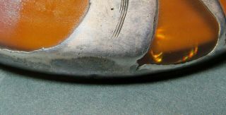 LOETZ Iridescent Art Glass Vase LaPierre Sterling Silver Overlay Sgd ca 1900 NR 12