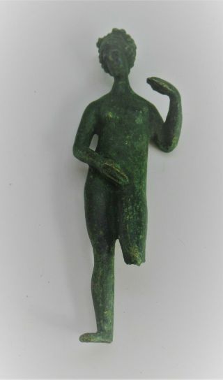 Ancient Roman Bronze Statuette Of Diana Item