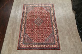 One - of - a - Kind Geometric Mahal Oriental Hand - Knotted 6x10 Wool Area Rug 2