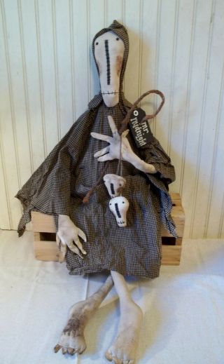 Primitive Grungy Mr Midnight Grim Reaper Halloween Doll