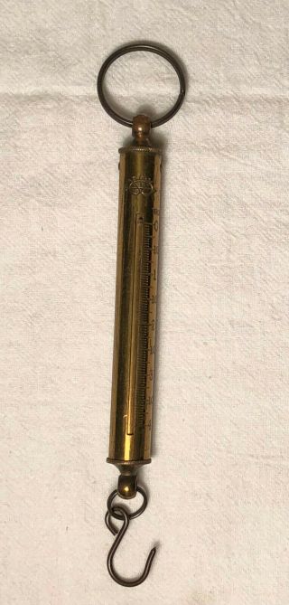 Salter Troy Oz 5 Inch Brass Spring Tube Scale Made In England