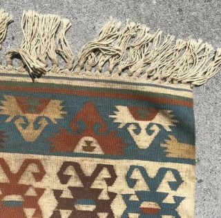 Antique Native American Indian Saddle Blanket Rug 47 X 68” 7