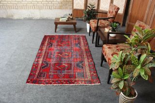 Unique Traditional Vintage Wool Tribal Geometric Vintage Antique Carpet Area Rug 10