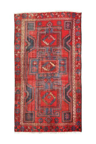 Unique Traditional Vintage Wool Tribal Geometric Vintage Antique Carpet Area Rug