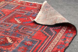 Unique Traditional Vintage Wool Tribal Geometric Vintage Antique Carpet Area Rug 6