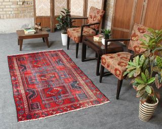 Unique Traditional Vintage Wool Tribal Geometric Vintage Antique Carpet Area Rug 7