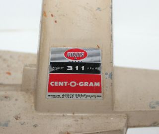 Vintage Four Beam Balance Scale Model 311 OHAUS GRAM CENT - O - GRAM 311g x 0.  01g 5