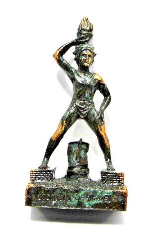 Ancient Greek Colossus Of Rhodes God Of Sun Helios Bronze Statue Sculpture Stand