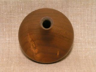 Rude Osolnik Originals Signed Vintage Small Turned Walnut Wood Vase Weed Pot 8