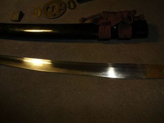 Japanese sword wakizashi in mountings,  NTHK paper 6