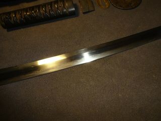 Japanese sword wakizashi in mountings,  NTHK paper 8