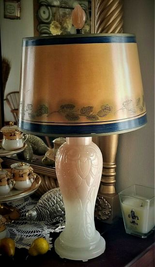 Aladdin lamp,  model G - 46,  Pear finial,  Moonstone,  Mantle Lamp,  Art Deco,  1935 12